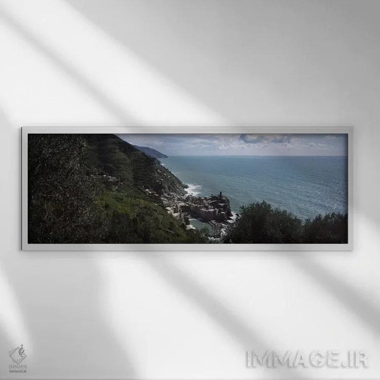 تابلو چینکوتره، ریویرا ایتالیا، ورناتزا، ایتالیا اثر پانورامیک ایمجز (استودیو عکاسی عریض) - نمای قابدار سفید