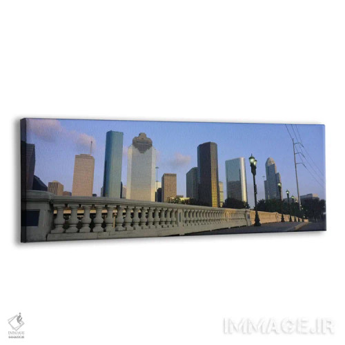 تابلو Houston, Texas, USA,نمای زاویه پایین از ساختمانها، هیوستون، تگزاس، آمریکا اثر پانورامیک ایمجز (استودیو عکاسی عریض) - نمای پرسپکتیو محصول