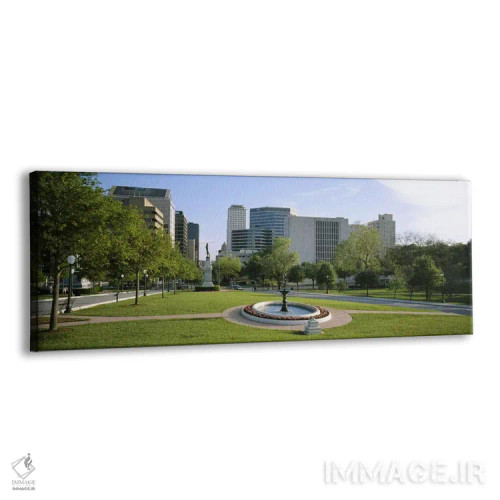 تابلو Austin, Texas, USA,فواره در پارک، آستین، تگزاس، آمریکا اثر پانورامیک ایمجز (استودیو عکاسی عریض) - نمای پرسپکتیو محصول