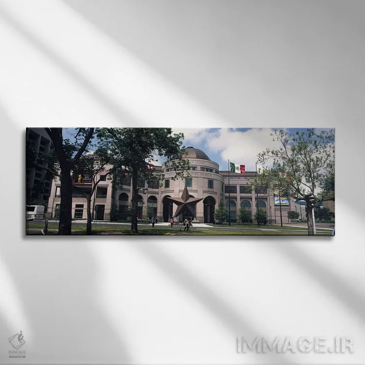 تابلو Texas State History Museum, Austin, Texas, USA,نمای ساختمان، موزه تاریخ ایالت تگزاس، آستین، تگزاس، آمریکا اثر پانورامیک ایمجز (استودیو عکاسی عریض) - نمای روبهرو روی دیوار