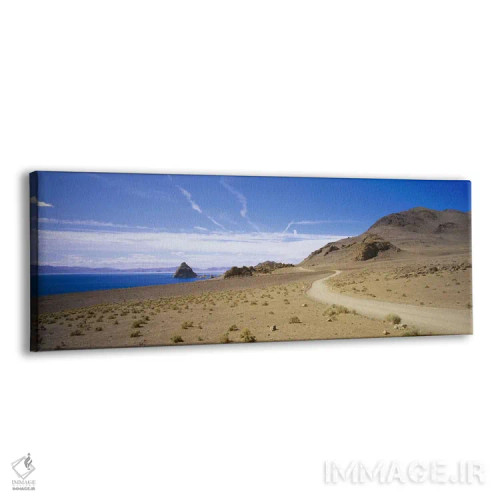 تابلو Pyramid Lake Indian Reservation, Nevada, USA,نمای دور از هرم از جاده دیدنی، منطقه سرخپوستی دریاچه پیرامید، نوادا، آمریکا اثر پانورامیک ایمجز (استودیو عکاسی عریض) - نمای پرسپکتیو محصول