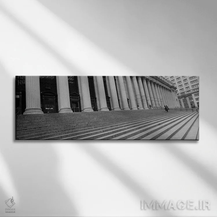 تابلو New York City, New York State, USA,پلههای دادگاه، نیویورک سیتی، ایالت نیویورک، آمریکا اثر پانورامیک ایمجز (استودیو عکاسی عریض) - نمای روبهرو روی دیوار