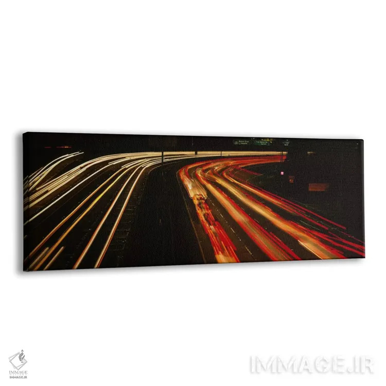 تابلو Oakland, California, USA,نمای زاویه بالا از ترافیک شبانه بر جاده، اوکلند، کالیفرنیا، آمریکا اثر پانورامیک ایمجز (استودیو عکاسی عریض) - نمای پرسپکتیو محصول