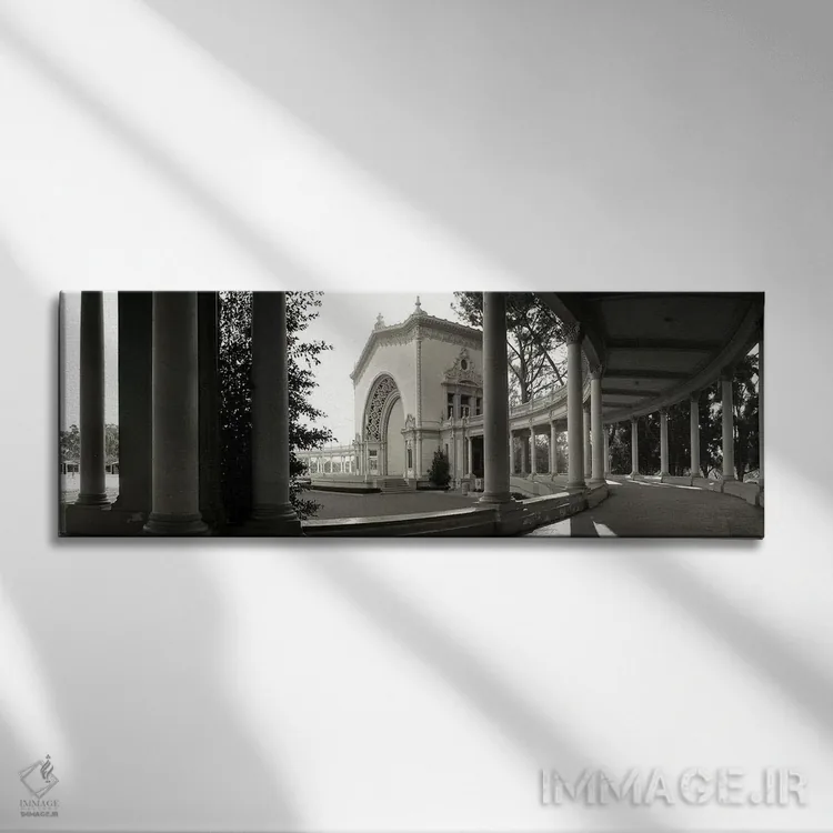 تابلو Balboa Park, San Diego, California, USA,آلاچیق در پارک، پارک بالبوآ، سندیهگو، کالیفرنیا، آمریکا اثر پانورامیک ایمجز (استودیو عکاسی عریض) - نمای روبهرو روی دیوار
