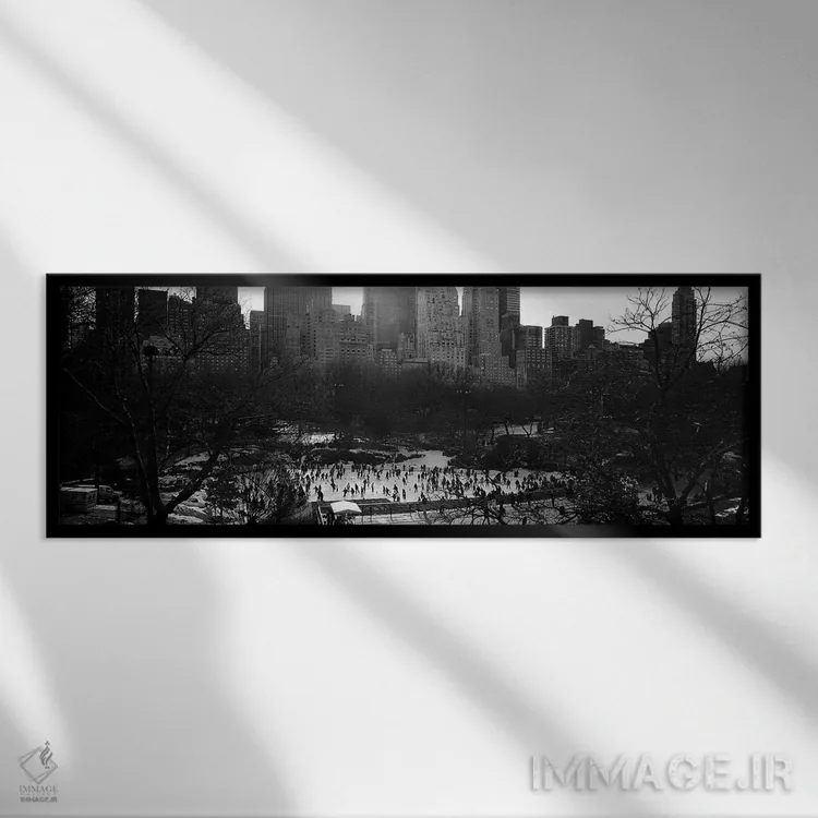تابلو Central Park, Manhattan, New York City, New York, USA,پیست ولمن، سنترال پارک، منهتن، نیویورک، آمریکا اثر پانورامیک ایمجز (استودیو عکاسی عریض) - نمای قابدار مشکی