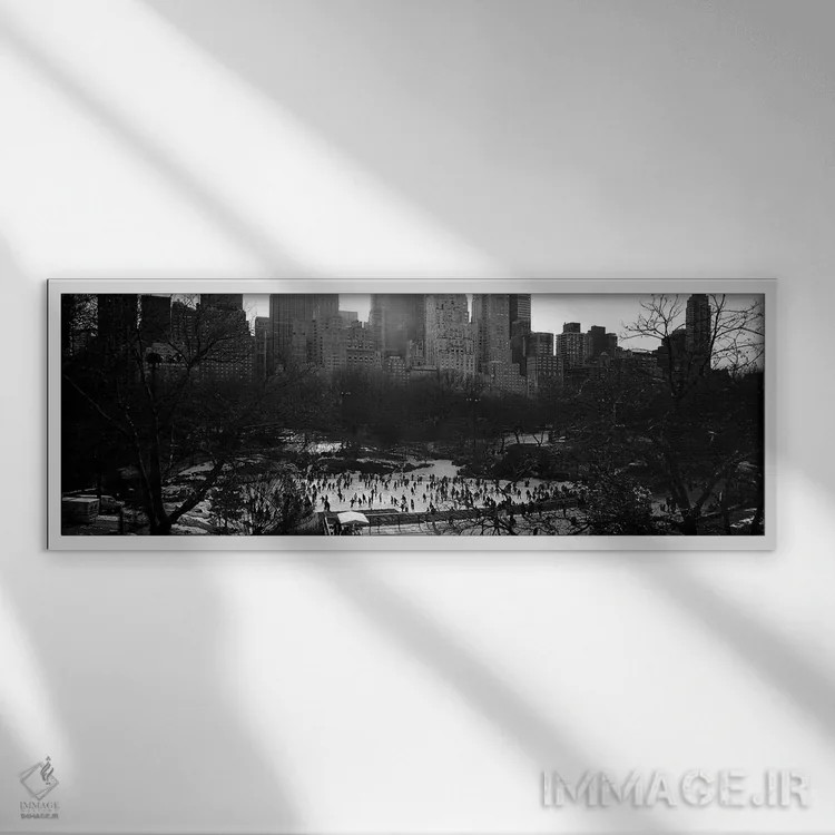تابلو Central Park, Manhattan, New York City, New York, USA,پیست ولمن، سنترال پارک، منهتن، نیویورک، آمریکا اثر پانورامیک ایمجز (استودیو عکاسی عریض) - نمای قابدار سفید