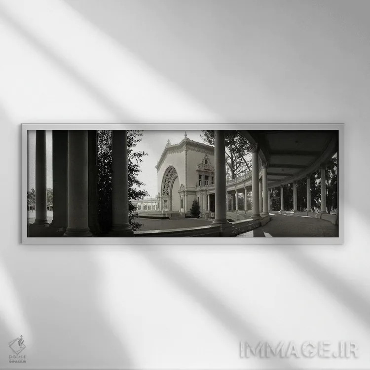 تابلو Balboa Park, San Diego, California, USA,آلاچیق در پارک، پارک بالبوآ، سندیهگو، کالیفرنیا، آمریکا اثر پانورامیک ایمجز (استودیو عکاسی عریض) - نمای قابدار سفید