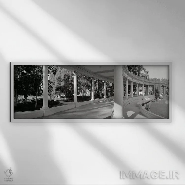 تابلو Balboa Park, San Diego, California, USA #2,آلاچیق در پارک، پارک بالبوآ، سندیهگو، کالیفرنیا، آمریکا (شماره ۲) اثر پانورامیک ایمجز (استودیو عکاسی عریض) - نمای قابدار سفید