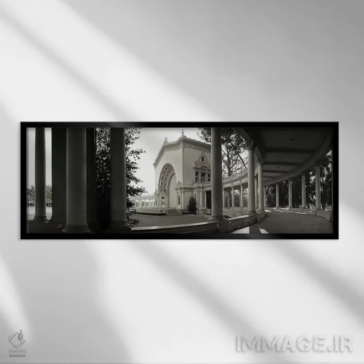 تابلو Balboa Park, San Diego, California, USA,آلاچیق در پارک، پارک بالبوآ، سندیهگو، کالیفرنیا، آمریکا اثر پانورامیک ایمجز (استودیو عکاسی عریض) - نمای قابدار مشکی