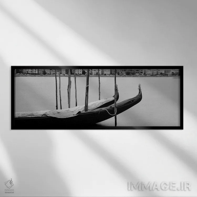 تابلو Oakland, California, USA,گوندولا در دریاچه، اوکلند، کالیفرنیا، آمریکا اثر پانورامیک ایمجز (استودیو عکاسی عریض) - نمای قابدار مشکی