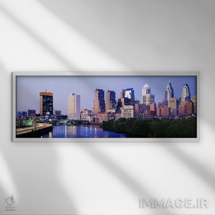 تابلو Pennsylvania, USA #5,فیلادلفیا، پنسیلوانیا، آمریکا (شماره ۵) اثر پانورامیک ایمجز (استودیو عکاسی عریض) - نمای قابدار سفید