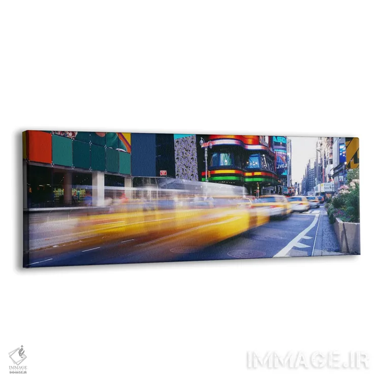 تابلو Times Square, New York City, New York, USA,نمایی با حرکت محو شده از ترافیک، میدان تایمز، نیویورک، آمریکا اثر پانورامیک ایمجز (استودیو عکاسی عریض) - نمای پرسپکتیو محصول