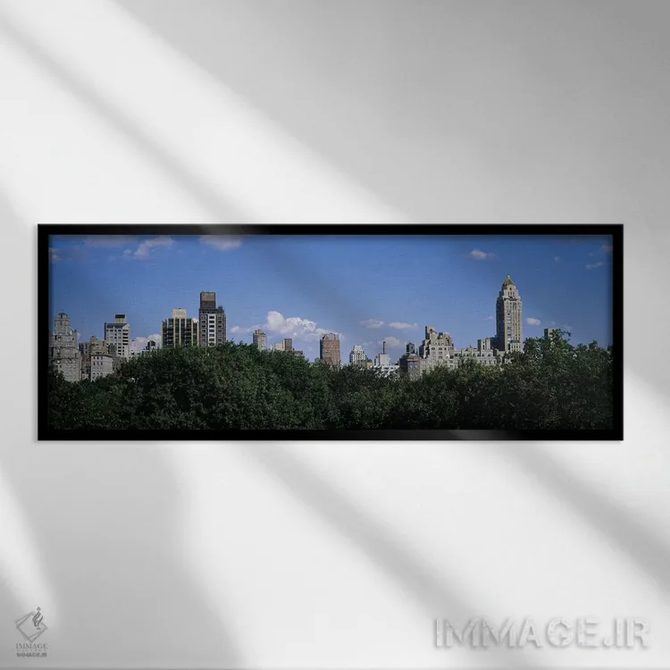 تابلو New York City, New York State, USA,ساختمانها در شهر، منهتن، نیویورک، ایالت نیویورک، آمریکا اثر پانورامیک ایمجز (استودیو عکاسی عریض) - نمای قابدار مشکی