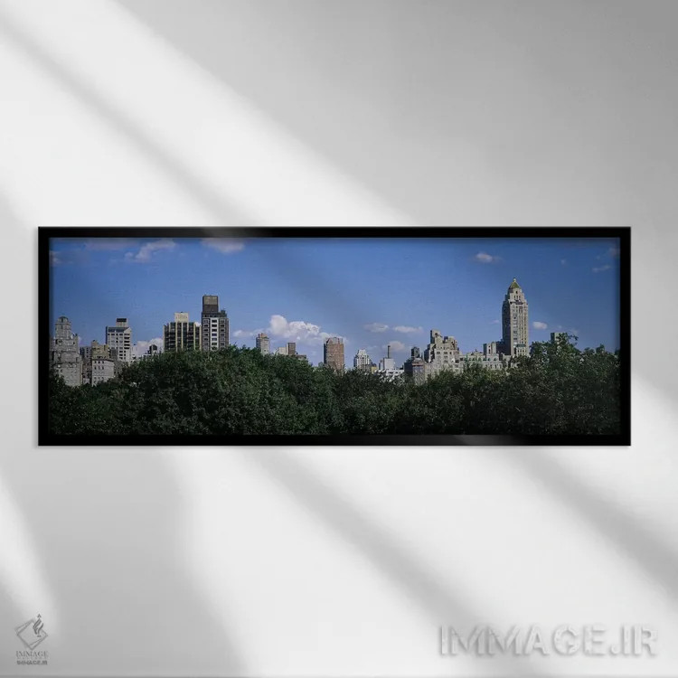 تابلو New York City, New York State, USA,ساختمانها در شهر، منهتن، نیویورک، ایالت نیویورک، آمریکا اثر پانورامیک ایمجز (استودیو عکاسی عریض) - نمای قابدار مشکی