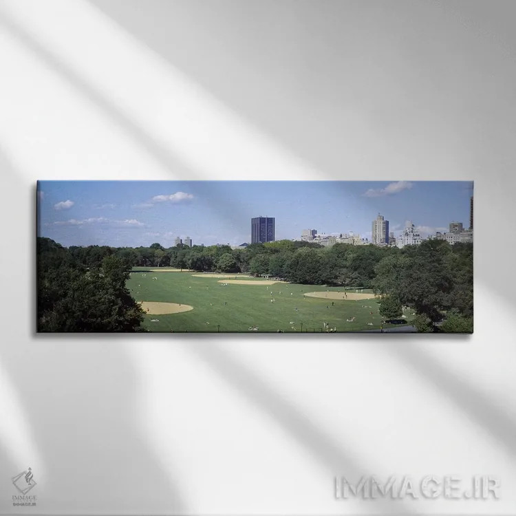 تابلو Manhattan, New York City, New York State, USA,نمای زاویه بالا از چمن بزرگ سنترال پارک، منهتن، نیویورک، آمریکا اثر پانورامیک ایمجز (استودیو عکاسی عریض) - نمای روبهرو روی دیوار