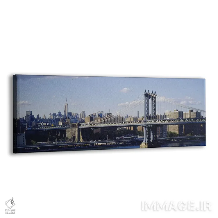 تابلو Manhattan, New York City, New York State, USA,پل منهتن بر فراز رودخانه، منهتن، نیویورک، ایالات متحده اثر پانورامیک ایمجز (استودیو عکاسی عریض) - نمای پرسپکتیو محصول