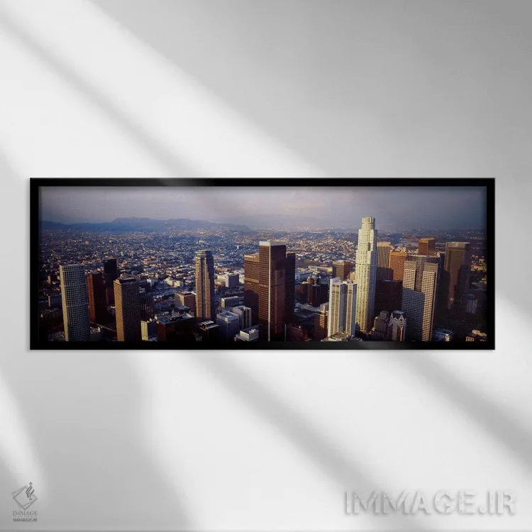 تابلو California, USA #2,لسآنجلس، کالیفرنیا، ایالات متحده (نمونه ۲) اثر پانورامیک ایمجز (استودیو عکاسی عریض) - نمای قابدار مشکی