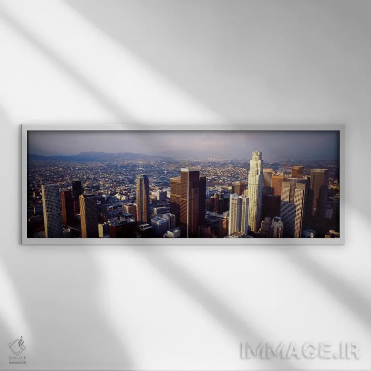 تابلو California, USA #2,لسآنجلس، کالیفرنیا، ایالات متحده (نمونه ۲) اثر پانورامیک ایمجز (استودیو عکاسی عریض) - نمای قابدار سفید