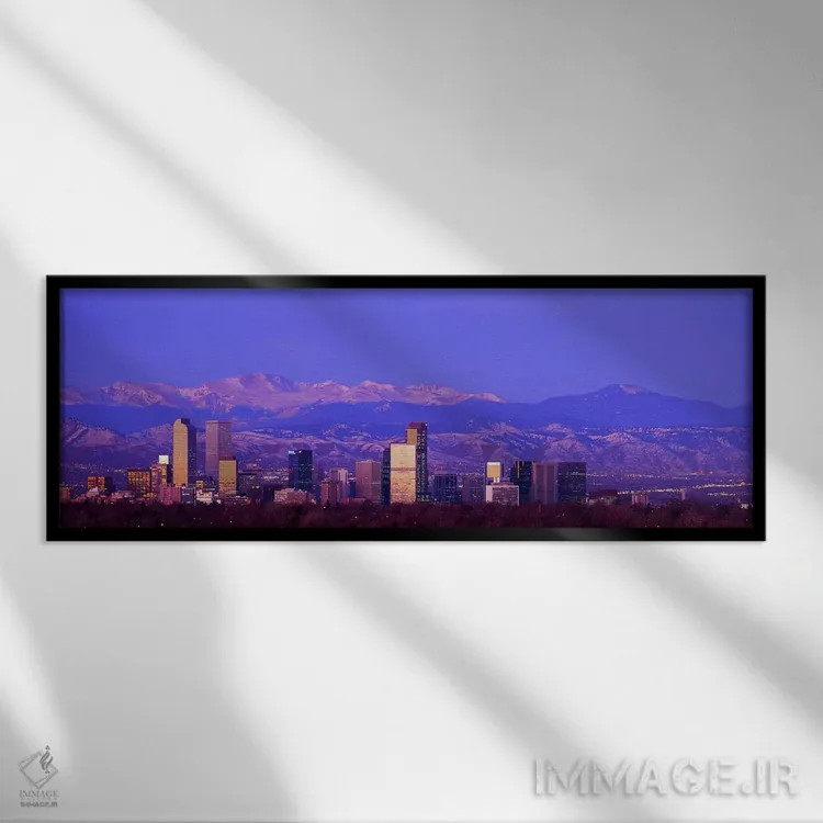 تابلو Colorado, USA #2,دنور، کلرادو، ایالات متحده (نمونه ۲) اثر پانورامیک ایمجز (استودیو عکاسی عریض) - نمای قابدار مشکی