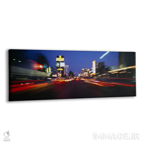 تابلو Las Vegas, Nevada, USA #2,منطقه استریپ در غروب، لاس وگاس، نوادا، ایالات متحده (نمونه ۲) اثر پانورامیک ایمجز (استودیو عکاسی عریض) - نمای پرسپکتیو محصول