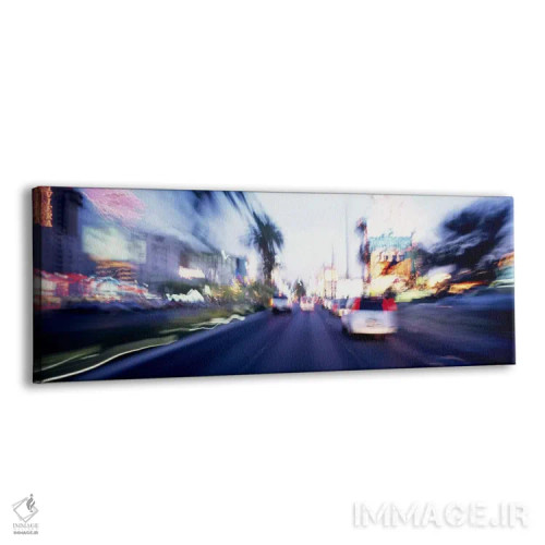 تابلو Las Vegas, Nevada, USA #4,منطقه استریپ در غروب، لاس وگاس، نوادا، ایالات متحده (نمونه ۴) اثر پانورامیک ایمجز (استودیو عکاسی عریض) - نمای پرسپکتیو محصول