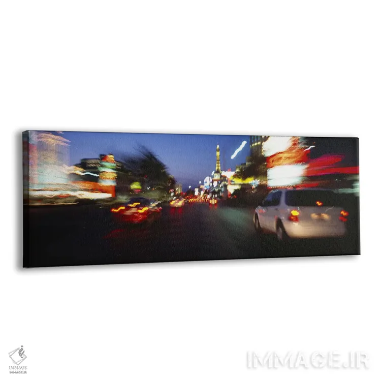 تابلو Las Vegas, Nevada, USA #3,منطقه استریپ در غروب، لاس وگاس، نوادا، ایالات متحده (نمونه ۳) اثر پانورامیک ایمجز (استودیو عکاسی عریض) - نمای پرسپکتیو محصول