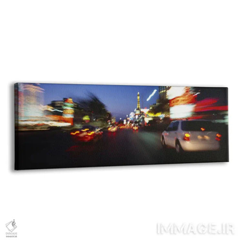 تابلو Las Vegas, Nevada, USA #3,منطقه استریپ در غروب، لاس وگاس، نوادا، ایالات متحده (نمونه ۳) اثر پانورامیک ایمجز (استودیو عکاسی عریض) - نمای پرسپکتیو محصول