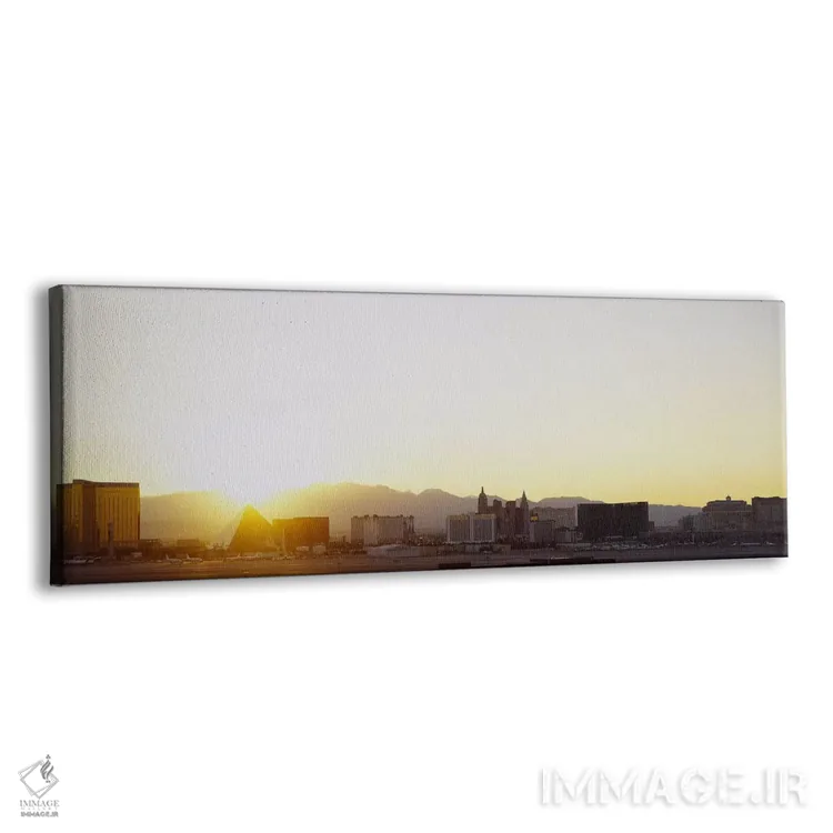تابلو Las Vegas, Nevada, USA,طلوع آفتاب بر فراز شهر، لاس وگاس، نوادا، ایالات متحده اثر پانورامیک ایمجز (استودیو عکاسی عریض) - نمای پرسپکتیو محصول