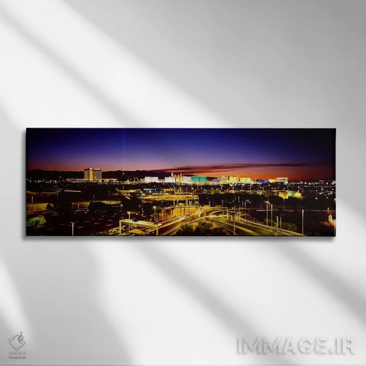 تابلو لاس وگاس، نوادا اثر پانورامیک ایمجز (استودیو عکاسی عریض) - نمای روبهرو روی دیوار