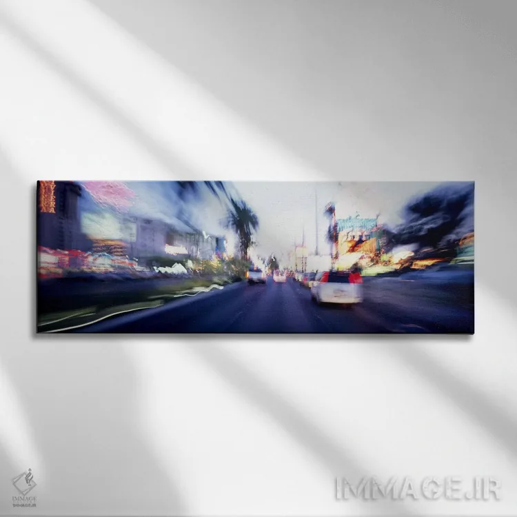 تابلو Las Vegas, Nevada, USA #4,منطقه استریپ در غروب، لاس وگاس، نوادا، ایالات متحده (نمونه ۴) اثر پانورامیک ایمجز (استودیو عکاسی عریض) - نمای روبهرو روی دیوار