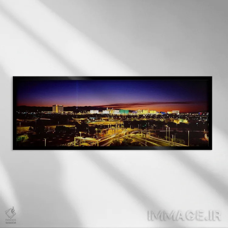 تابلو لاس وگاس، نوادا اثر پانورامیک ایمجز (استودیو عکاسی عریض) - نمای قابدار مشکی