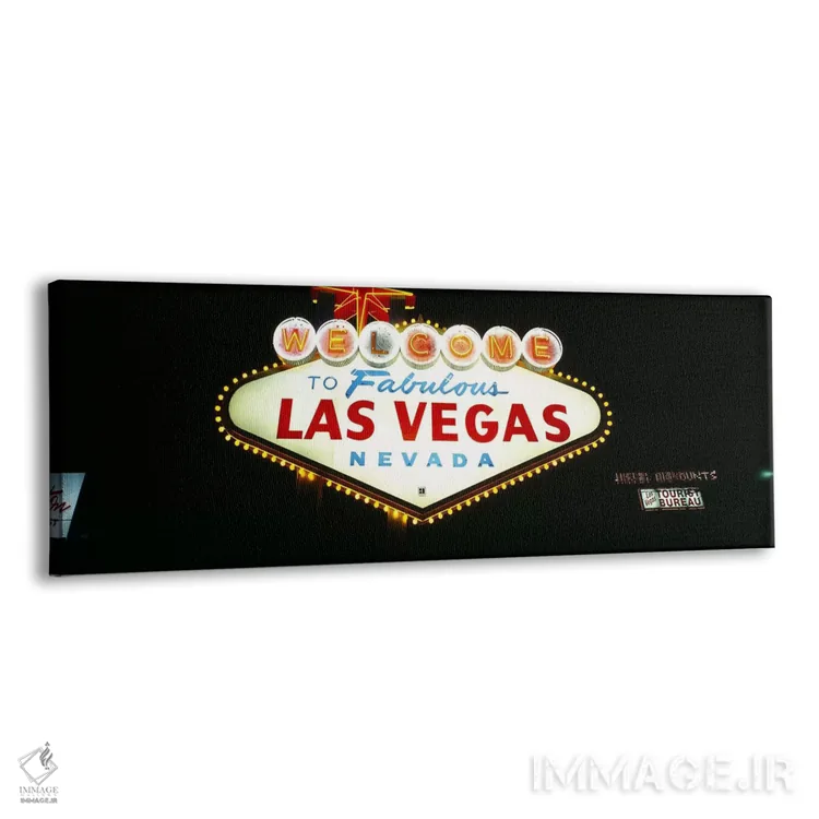 تابلو Las Vegas, Nevada, USA,نمای نزدیک تابلوی خوشآمد گویی، لاس وگاس، نوادا، ایالات متحده اثر پانورامیک ایمجز (استودیو عکاسی عریض) - نمای پرسپکتیو محصول