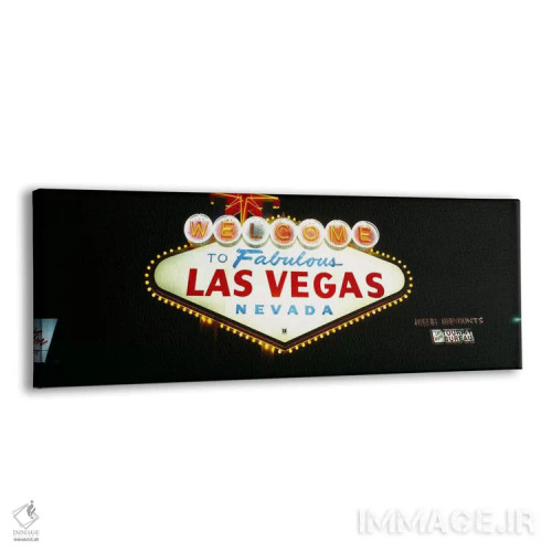 تابلو Las Vegas, Nevada, USA,نمای نزدیک تابلوی خوشآمد گویی، لاس وگاس، نوادا، ایالات متحده اثر پانورامیک ایمجز (استودیو عکاسی عریض) - نمای پرسپکتیو محصول