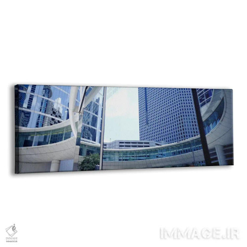 تابلو Enron Center, Houston, Texas, USA,نمای زاویه پایین از آسمانخراشها، مرکز انرون، هیوستون، تگزاس، ایالات متحده اثر پانورامیک ایمجز (استودیو عکاسی عریض) - نمای پرسپکتیو محصول