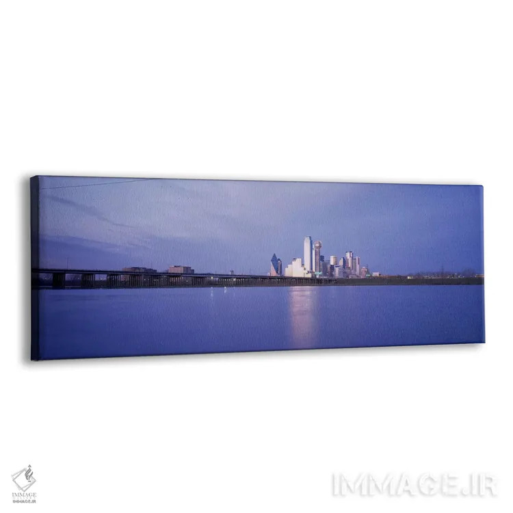تابلو Dallas, Texas, USA,ساختمانها در کناره آب، دالاس، تگزاس، ایالات متحده اثر پانورامیک ایمجز (استودیو عکاسی عریض) - نمای پرسپکتیو محصول