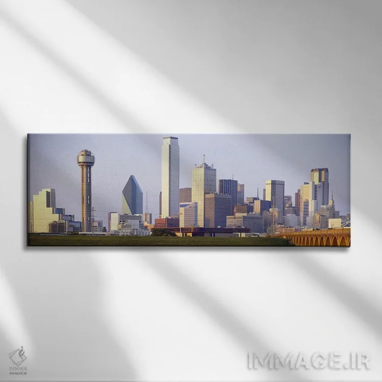 تابلو Dallas, Texas, USA #3,ساختمانها در شهر، دالاس، تگزاس، ایالات متحده (نمونه ۳) اثر پانورامیک ایمجز (استودیو عکاسی عریض) - نمای روبهرو روی دیوار