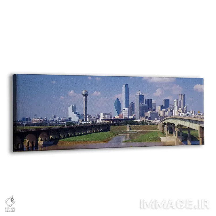 تابلو Dallas, Texas, USA,ساختمانهای اداری در شهر، دالاس، تگزاس، ایالات متحده اثر پانورامیک ایمجز (استودیو عکاسی عریض) - نمای پرسپکتیو محصول