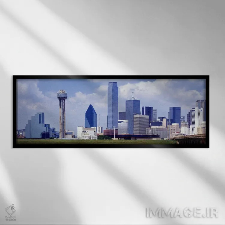 تابلو Texas, USA #2,دالاس، تگزاس، ایالات متحده (نمونه ۲) اثر پانورامیک ایمجز (استودیو عکاسی عریض) - نمای قابدار مشکی