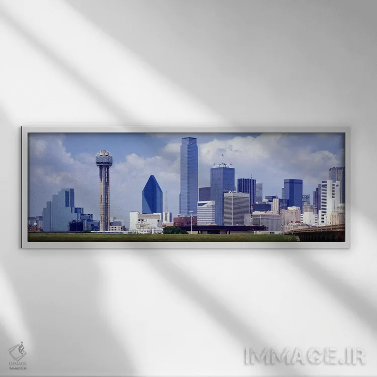 تابلو Texas, USA #2,دالاس، تگزاس، ایالات متحده (نمونه ۲) اثر پانورامیک ایمجز (استودیو عکاسی عریض) - نمای قابدار سفید