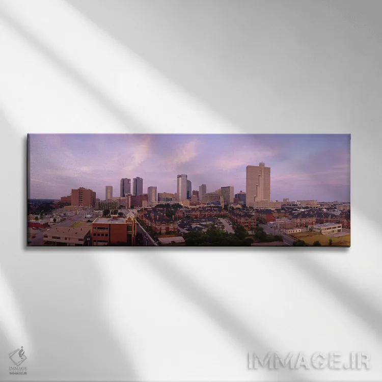 تابلو Texas, USA,آسمانخراشها در شهر، فورت ورث، تگزاس، ایالات متحده اثر پانورامیک ایمجز (استودیو عکاسی عریض) - نمای روبهرو روی دیوار