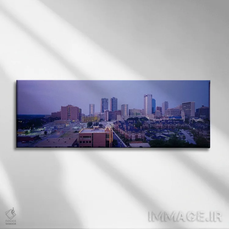 تابلو Texas, USA,نمای زاویه بالا از شهر، فورت ورث، تگزاس، ایالات متحده اثر پانورامیک ایمجز (استودیو عکاسی عریض) - نمای روبهرو روی دیوار