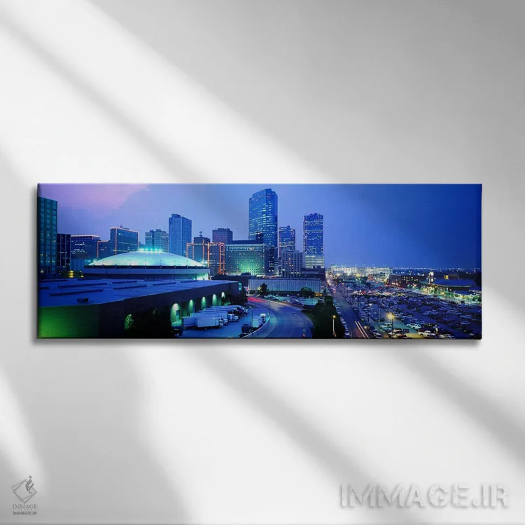 تابلو Fort Worth, Texas, USA,منظرهٔ مرکز شهر، فورت ورث، تگزاس، ایالات متحده اثر پانورامیک ایمجز (استودیو عکاسی عریض) - نمای روبهرو روی دیوار