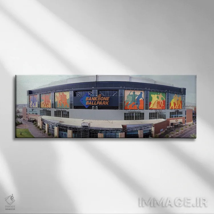 تابلو ورزشگاه بانک وان، فینیکس، آریزونا، ایالات متحده اثر پانورامیک ایمجز (استودیو عکاسی عریض) - نمای روبهرو روی دیوار