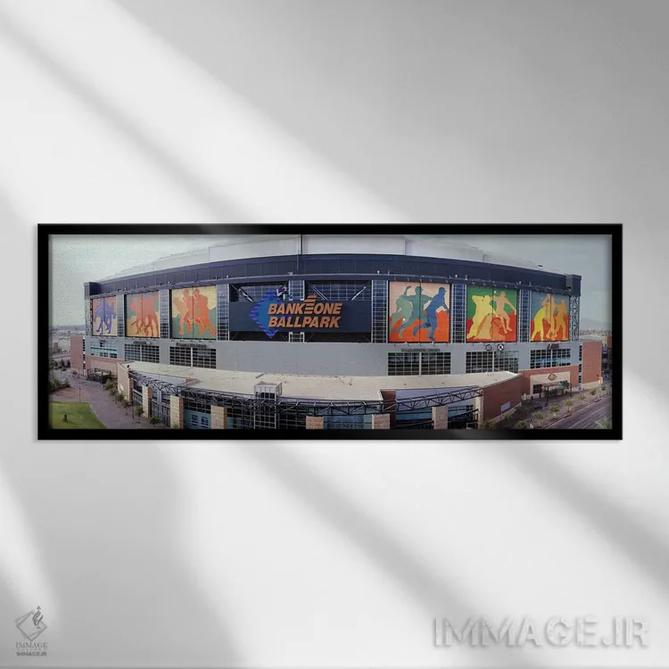 تابلو ورزشگاه بانک وان، فینیکس، آریزونا، ایالات متحده اثر پانورامیک ایمجز (استودیو عکاسی عریض) - نمای قابدار مشکی
