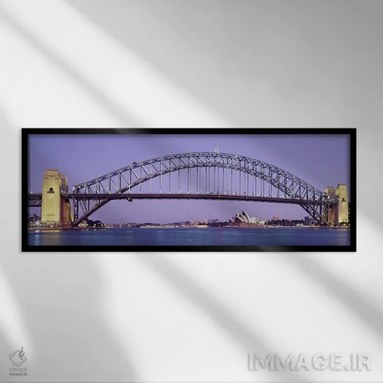 تابلو Sydney, New South Wales, Australia,پل بندرگاه سیدنی، سیدنی، استرالیا اثر پانورامیک ایمجز (استودیو عکاسی عریض) - نمای قابدار مشکی