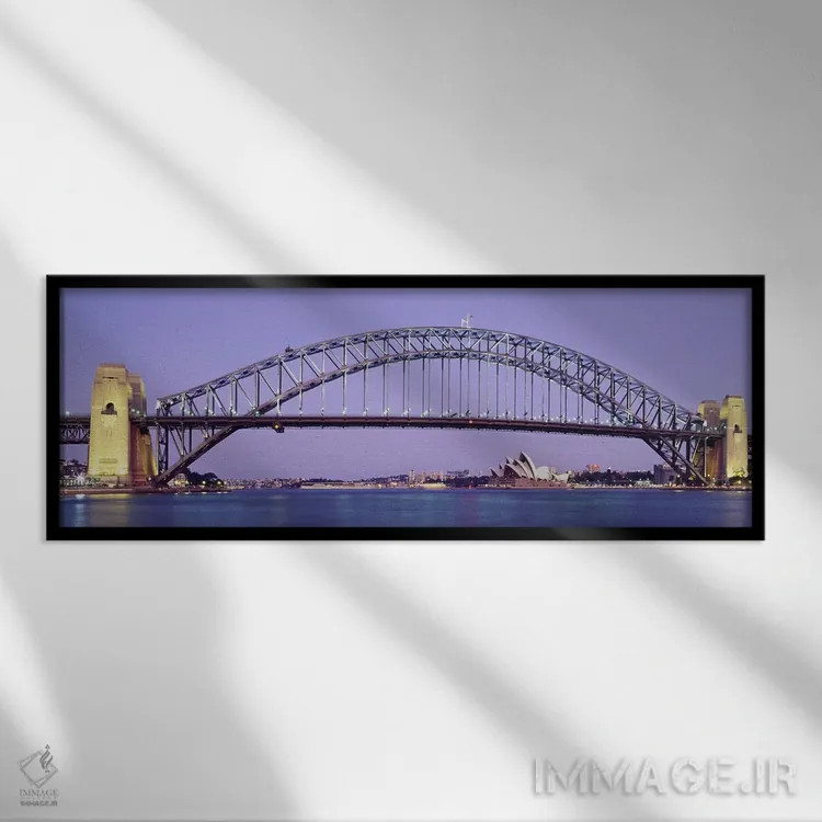 تابلو Sydney, New South Wales, Australia,پل بندرگاه سیدنی، سیدنی، استرالیا اثر پانورامیک ایمجز (استودیو عکاسی عریض) - نمای قابدار مشکی