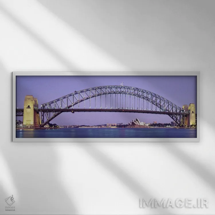 تابلو Sydney, New South Wales, Australia,پل بندرگاه سیدنی، سیدنی، استرالیا اثر پانورامیک ایمجز (استودیو عکاسی عریض) - نمای قابدار سفید