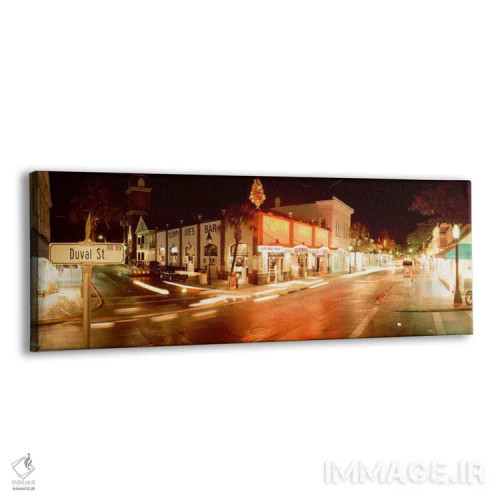 تابلو Duval Street, Key West, Monroe County, Florida, USA,بار اسلاپی جو، خیابان دووال، کی وست، فلوریدا، ایالات متحده اثر پانورامیک ایمجز (استودیو عکاسی عریض) - نمای پرسپکتیو محصول