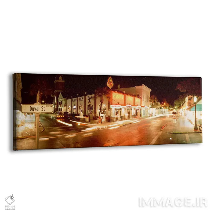 تابلو Duval Street, Key West, Monroe County, Florida, USA,بار اسلاپی جو، خیابان دووال، کی وست، فلوریدا، ایالات متحده اثر پانورامیک ایمجز (استودیو عکاسی عریض) - نمای پرسپکتیو محصول