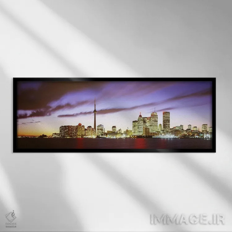 تابلو تورنتو، انتاریو، کانادا اثر پانورامیک ایمجز (استودیو عکاسی عریض) - نمای قابدار مشکی